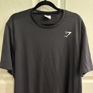 Gymshark Shirt Adult Extra Large Black Short Sleeve Gym Active Stretch Logo